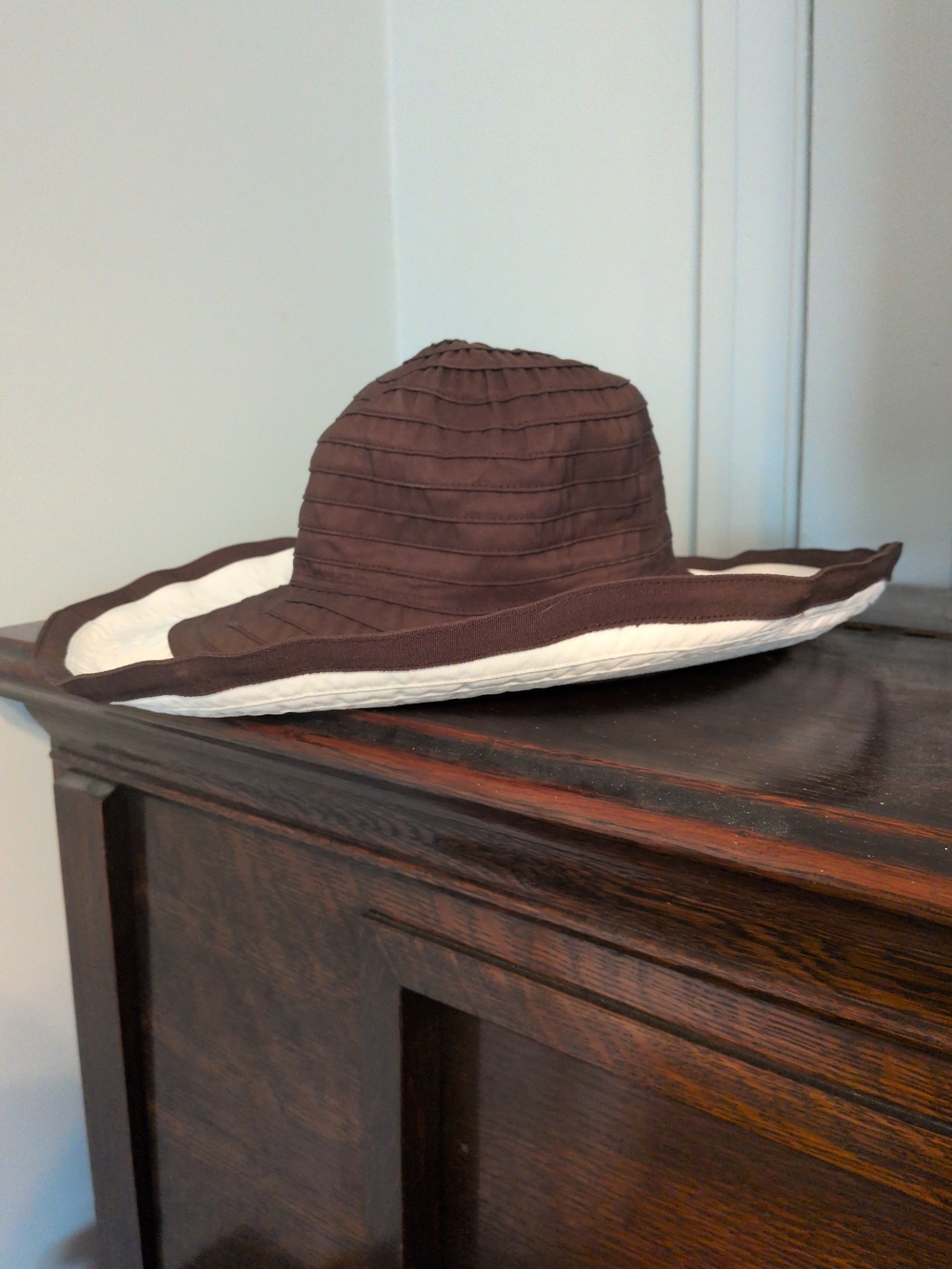 San Diego Hat Company Brown and White Packable Sun Hat